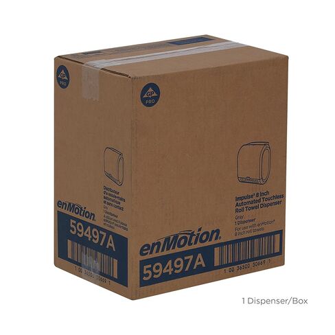 enMotion Georgia-Pacific (by GP PRO) موزع مناشف ورقية آلي بدون لمس 8 في 1 لفة، رمادي، 59497A in Kuwait