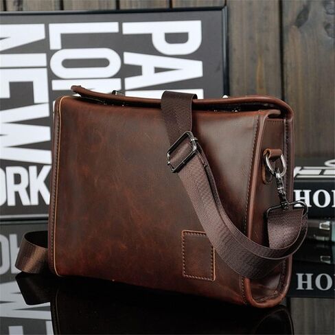 Messenger Bags Summer Men's Korean Style Fashion Business Casual Pu Leather Bag 10 Inch Shoulder Crossbody Office Notebook in Saudi Arabia
