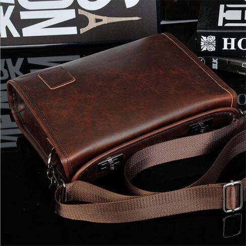 Messenger Bags Summer Men's Korean Style Fashion Business Casual Pu Leather Bag 10 Inch Shoulder Crossbody Office Notebook in Saudi Arabia