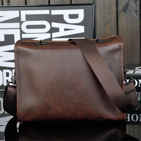 Messenger Bags Summer Men's Korean Style Fashion Business Casual Pu Leather Bag 10 Inch Shoulder Crossbody Office Notebook in Saudi Arabia