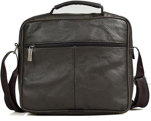 Messenger Bags Men Shoulder Bag Men's Genuine Leather Boy Coffee Middle Size Handbags Tote Natural Skin Briefcase in Saudi Arabia