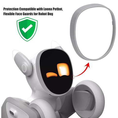 2-Pack Gray Face Bumper Compatible with Loona Robot Pet Dog,Face Guard to Soften Impact from Hard Object Collisions in Saudi Arabia