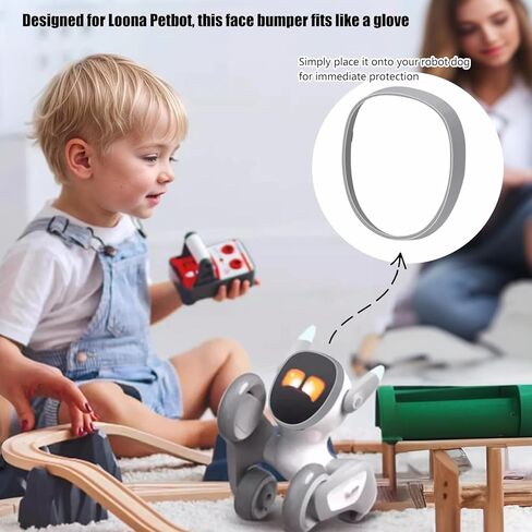 2-Pack Gray Face Bumper Compatible with Loona Robot Pet Dog,Face Guard to Soften Impact from Hard Object Collisions in Saudi Arabia