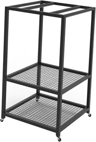Badminton Racket Storage Rack,3 Tiers Sports Equipment Cart,Tennis Racquet Storage Rack with Brake Wheel,for Gym Training Ground in Saudi Arabia
