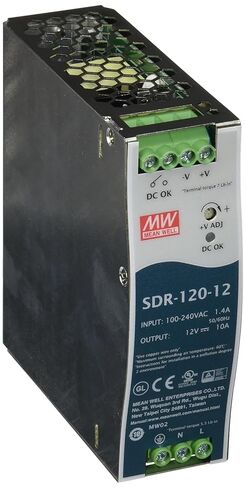 يعني جيدا SDR-120-12 DIN-Rail تحويل التيار الكهربائي، 12VDC، 10A، 120W in Saudi Arabia
