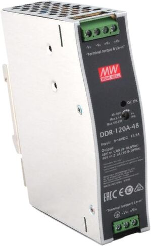 MEAN WELL DDR-120A-48 120W DIN Rail DC/DC Converter O/P +48V2.1A - 1 item(s) in Saudi Arabia