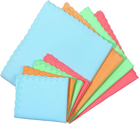 TIESOME 8 PCS Instruments Cleaning Cloths, 4 Colors 2 Sizes Microfiber Soft Lint Free Guitar Cleaning Cloth Premium Polishing & Cleaning Cloths for Guitar Flute Violin Piano Trumpet Sax in Saudi Arabia