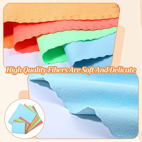 TIESOME 8 PCS Instruments Cleaning Cloths, 4 Colors 2 Sizes Microfiber Soft Lint Free Guitar Cleaning Cloth Premium Polishing & Cleaning Cloths for Guitar Flute Violin Piano Trumpet Sax in Saudi Arabia