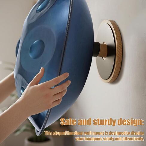 حامل طبل يدوي على الحائط، حامل طبول لسان فولاذي خشبي مع مخازن مطاطية، عرض وتخزين مثالي لعازفي الإيقاع in Kuwait