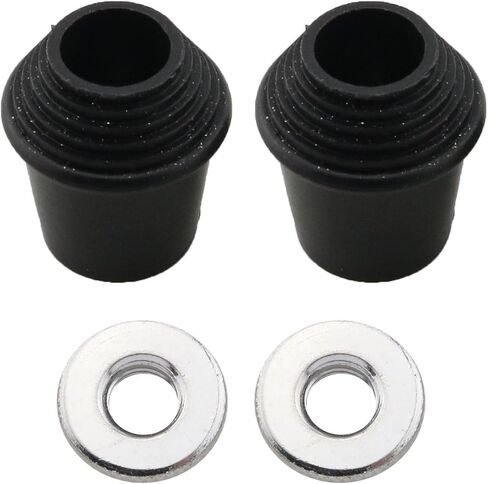 2PCS 3/8 Inch 16 Threaded Black Bass Drum Threaded Rubber Feet with Lock Nut Musical Instrument Accessories in Saudi Arabia