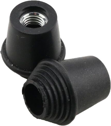 2PCS 3/8 Inch 16 Threaded Black Bass Drum Threaded Rubber Feet with Lock Nut Musical Instrument Accessories in Saudi Arabia