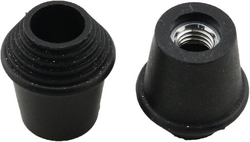 2PCS 3/8 Inch 16 Threaded Black Bass Drum Threaded Rubber Feet with Lock Nut Musical Instrument Accessories in Saudi Arabia