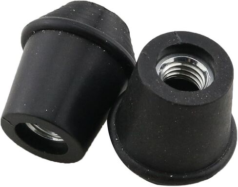 2PCS 3/8 Inch 16 Threaded Black Bass Drum Threaded Rubber Feet with Lock Nut Musical Instrument Accessories in Saudi Arabia