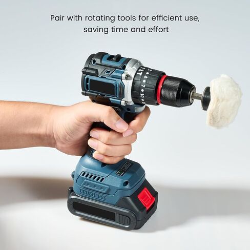 مجموعة عجلات تلميع مكونة من 6 قطع مع أعمدة سداسية مقاس 1/4 بوصة للمثقاب وأداة التلميع - تناسب الأدوات الكهربائية والهوائية للمعادن والخشب والمجوهرات والزجاج وتلميع سطح السيراميك in Kuwait