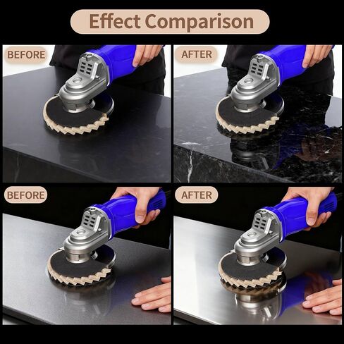 3 قطع من عجلة تلميع الصوف، قرص قلاب من اللباد مقاس 4-1/2 × 7/8 بوصة لمطحنة الزوايا in Kuwait