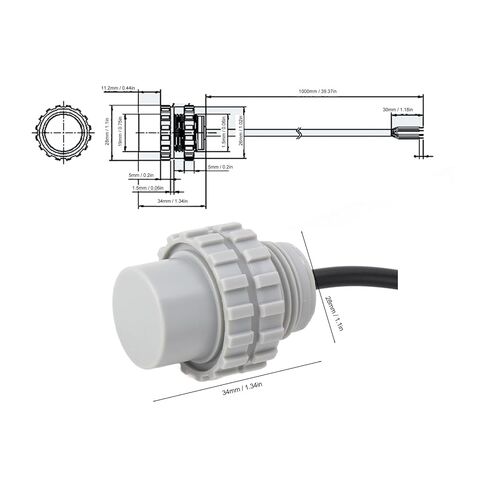 Efficient Ranging Ultrasonic Distance Sensor IP68 with Stable Output for Robot Obstacle Avoidance Parking Space Detection Underwater in Saudi Arabia