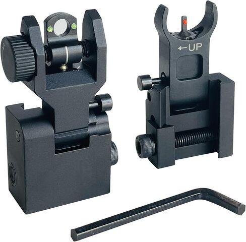 Flip Up Front and Rear Sights, Fiber Optic Iron Sight Backup Sight with Green & Red Fiber Optics Dots in Saudi Arabia
