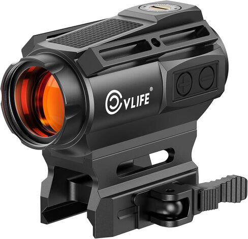 CVLIFE EagleFeather X Solar Multi-Reticle Red Dot Sight for Rifle,1x20mm 2MOA Dot 40MOA Circle Motion Awake Solar Optics with Quick Detach Mount Flip Up Covers,IPX7 Waterproof Fogproof in Saudi Arabia