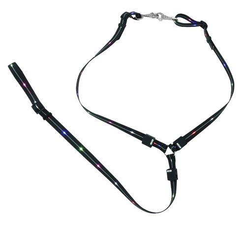 Flashing LED Horse Breastplate - Adjustable Training Collar with Pull Rope for Outdoor Use in Saudi Arabia