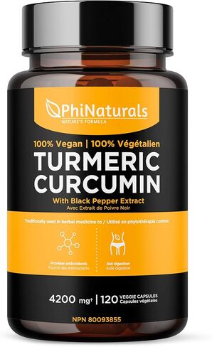 مستخلص الكركم والفلفل الأسود - 1500 ملغ لكل جرعة [120 كبسولة] مع مسحوق الكركم العضوي والبيوبيرين in Kuwait