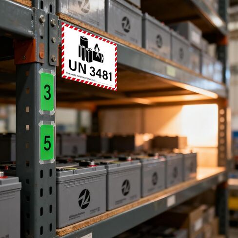 600 PCS UN 3481 Lithium lon Battery Labels 3.25 × 4.25 Inches Writable Waterproof Caution Warning Stickers Fragile Label for Transport Shipping in Saudi Arabia