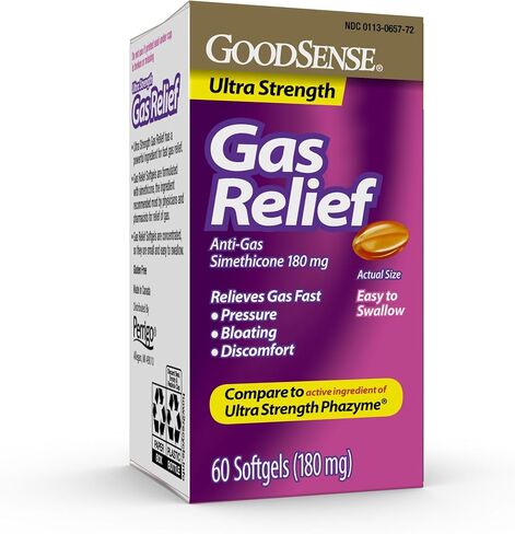 GoodSense Ultra Strength Gas Relief Softgels, Simethicone 180 mg, Antigas in Saudi Arabia