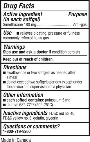 GoodSense Ultra Strength Gas Relief Softgels, Simethicone 180 mg, Antigas in Saudi Arabia