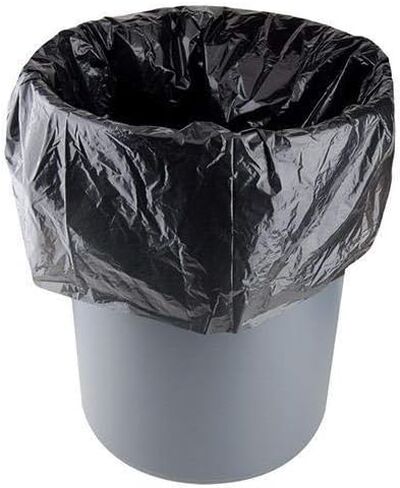 أكياس القمامة التراثية 12-16 جالون أسود HDPE 8 ميكرون 24 × 33 بوصة ستارة سفلية لفة بدون قلب in Kuwait