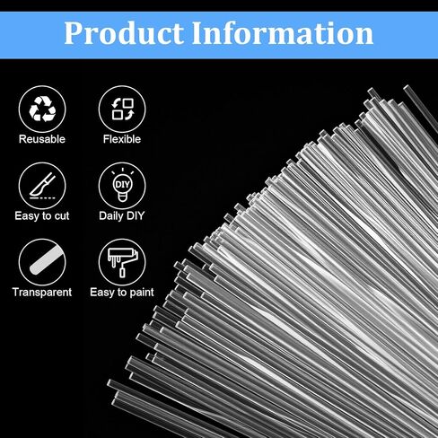 120 PCS Flat Clear Cupcake Topper Sticks, 8 Inch 2 mm Diameter Clear Acrylic Rod, Round Strip Cake Dowels Rods DIY Crafts Party Decorations Supplies for Chocolate Wedding Halloween Christmas in Saudi Arabia