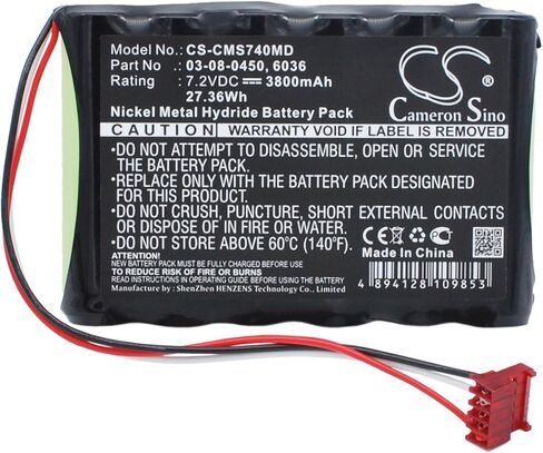 Cameron Sino 3800mAh Replacement Battery for Cas Medical NIBP 740, 940X Monitor, NIBP 730, NIBP 750 Monitor, 740 Vital Signs Monitor, 750 Vital Signs Monitor in Saudi Arabia