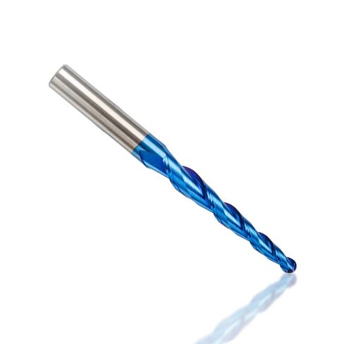 4pcs 2-Flute Tapered Ball Nose Spiral End Mill R0.25-1.0 Carbide Milling Cutter CNC Router Bit Wood Cutters Tools 2D and 3D Engraving Carving Woodworking Bits in Saudi Arabia