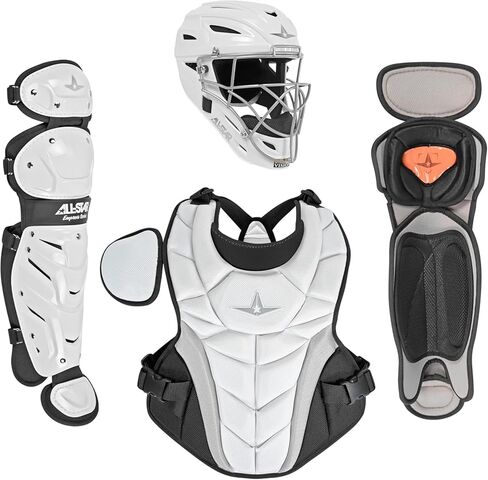 All-Star Empress Fastpitch Black/White Catcher’s Set Female Softball Gear Kit with Helmet, Chest Protector & Leg Guards Sizes Small and Medium in Saudi Arabia