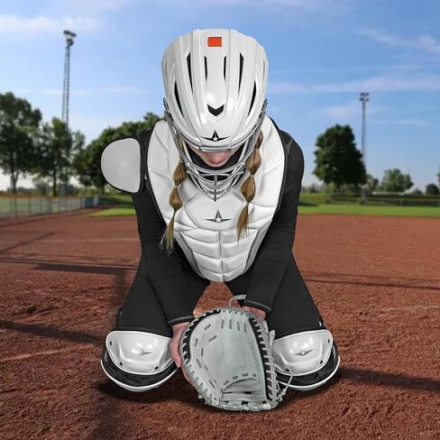 All-Star Empress Fastpitch Black/White Catcher’s Set Female Softball Gear Kit with Helmet, Chest Protector & Leg Guards Sizes Small and Medium in Saudi Arabia