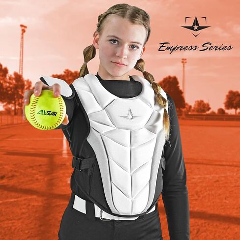 All-Star Empress Fastpitch Black/White Catcher’s Set Female Softball Gear Kit with Helmet, Chest Protector & Leg Guards Sizes Small and Medium in Saudi Arabia