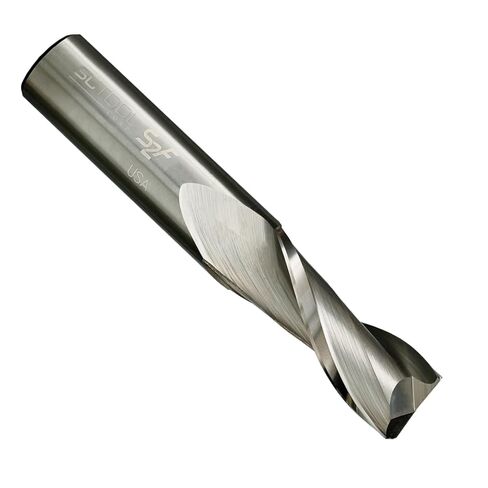 SCT30036 S2F 2-Flute, 1/2" Diameter, 1" Cutting Length, .090" Corner Radius, Center Cutting, 3" OAL, UnCoated, 1/2" Shank Dia., Versatile Carbide Endmill in Kuwait