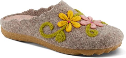 Flexus Women's ROSEBURG Leather Slides with Adjustable Straps, Cushioned Insole, and Durable Outsole in Kuwait