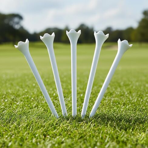 White Plastic Golf Tees, 30 or 100 Pack, Golf Tees 3 1/4 Inch in Kuwait