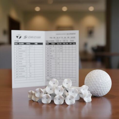 White Plastic Golf Tees, 30 or 100 Pack, Golf Tees 3 1/4 Inch in Kuwait