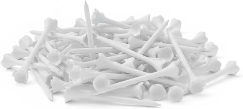 White Plastic Golf Tees, 30 or 100 Pack, Golf Tees 3 1/4 Inch in Kuwait