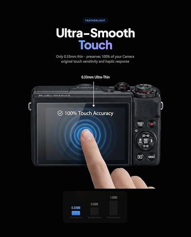 [3pcs G7 X Mark III شاشة واقي شاشة Canon PowerShot G7x Mark III+[1PCs] حبل اليد ، الزجاج المقسى ، صلابة 9H ، مضاد للدخل ، مضاد للربطة ، سهلة التثبيت in Kuwait