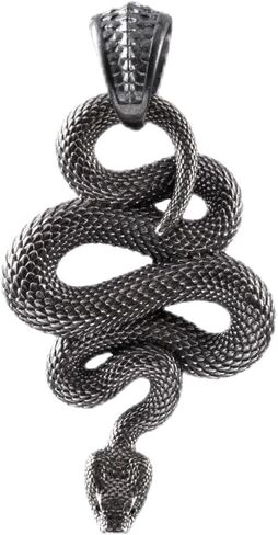 Coppertist.wu قلادة قلادة Snake 925 Sterling Silver Silver Viper Handmade Helpery Gift Goth Animal for Men Women in Saudi Arabia