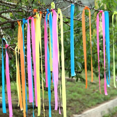 4 قطع شريط أعلام، شريط مساح بلاستيكي، شريط علامات غير لاصق لوضع علامات على الأشجار، علامات الممرات، البناء، المسح (4 ألوان، 0.78 بوصة × 200 بوصة) in Kuwait