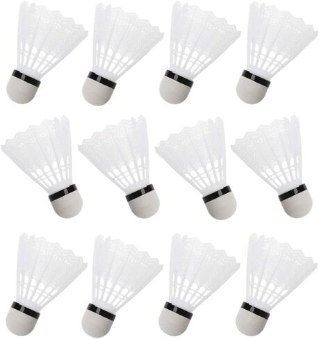 12Pcs White Badminton Shuttlecocks Indoor Outdoor Gym Sports Accessories in Kuwait