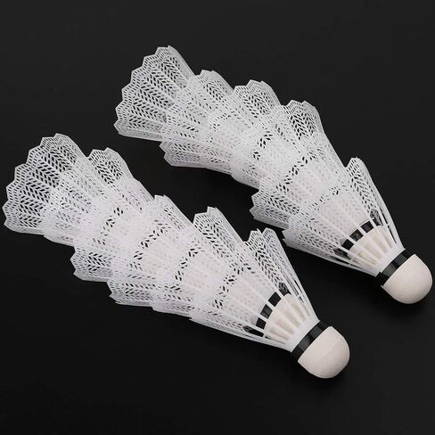 12Pcs White Badminton Shuttlecocks Indoor Outdoor Gym Sports Accessories in Kuwait