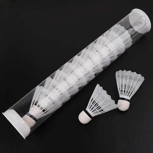 12Pcs White Badminton Shuttlecocks Indoor Outdoor Gym Sports Accessories in Kuwait