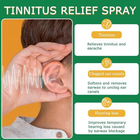 Tinnitus Ear Spray – Tinnitus Relief Spray, Natural Herbal Ear Comfort Support, Gentle Formula to Effectively Reduce Ear Noise & Promote Healthy Hearing in Kuwait