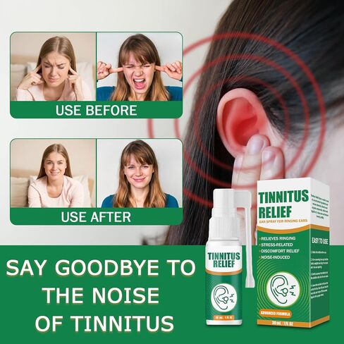 Tinnitus Ear Spray – Tinnitus Relief Spray, Natural Herbal Ear Comfort Support, Gentle Formula to Effectively Reduce Ear Noise & Promote Healthy Hearing in Kuwait