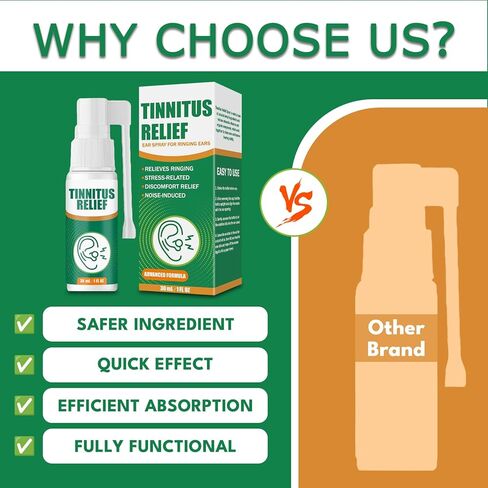 Tinnitus Ear Spray – Tinnitus Relief Spray, Natural Herbal Ear Comfort Support, Gentle Formula to Effectively Reduce Ear Noise & Promote Healthy Hearing in Kuwait