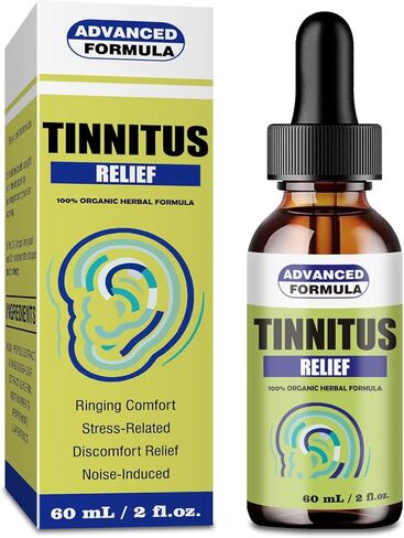 Tinnitus Ear Drops – Natural Tinnitus Relief for Ringing Ears, Effective Tinnitus Treatment to Reduce Ear Noise & Improve Hearing | Best Tinnitus Drops for Men & Women, 60ml in Saudi Arabia