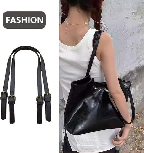Elandy 2PCS Detachable PU Leather Shoulder Bag Straps Purse Straps Adjustable Handbags Strap Replacemenwith Adjustable Buckle in Kuwait